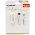 4ft USB-C(TM) to USB Cable & 2.1 Amp DC Charger, White