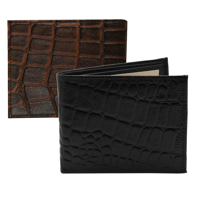 Black Crocsleather bifold wallet