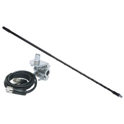 2' Top Loaded Fiberglass CB Antenna with Mirror Mount and Cable, 750W