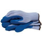 Latex Coated Palm and Fingertips Gloves with Elastic Knit Wrist, Large 2-Pack