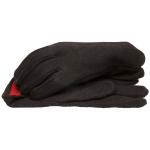 Brown Jersey Gloves with Red Fleece Lining and Open Cuff - Large, 1 Pair