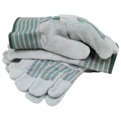 Economy Split Cowhide Leather Palm Gloves, Medium 3-Pack