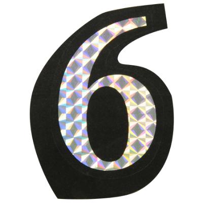 6 Prism Style Adhesive Number