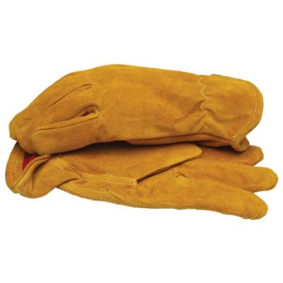Split Leather Gloves with Red Fleece Lining, 2XL