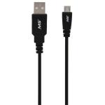 12' Micro to USB Charge and Sync Cable, Black
