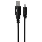 12' Micro to USB Charge and Sync Cable, Black