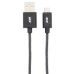 9' Micro to USB Charge and Sync Fishnet Cable, Black