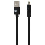 12' Micro to Reversible USB Charge and Sync Coiled Cable, Black