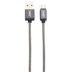 3' Micro to USB Charge and Sync Metal Cable, Graphite