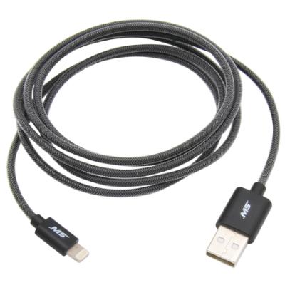 5' Lightning® to USB Charge and Sync Fishnet Cable, Black