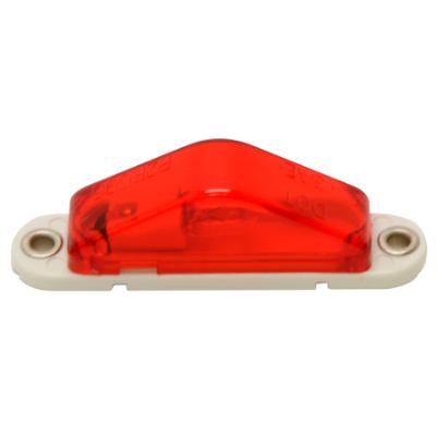 3.5x.75 Marker Light with Replaceable Bulb and Red Lens, White Base