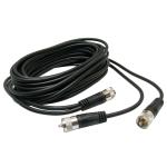 18' CB Antenna Co-Phase Coax Cable with (3) PL-259 Connectors, Black