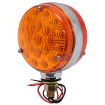 4 LED Double-Face Stop/Turn Light Assembly w/Chrome Reflector, Red/Amber 4 LED Double-Face Stop/Turn Light Assembly w/Chrome Reflector, Red/Amber