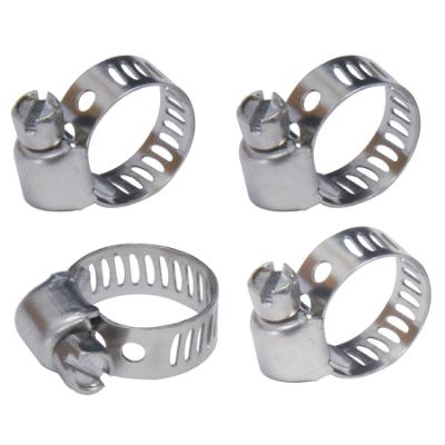 1/4 to 5/8 Adjustable Metal Hose clamps, 4-Pack