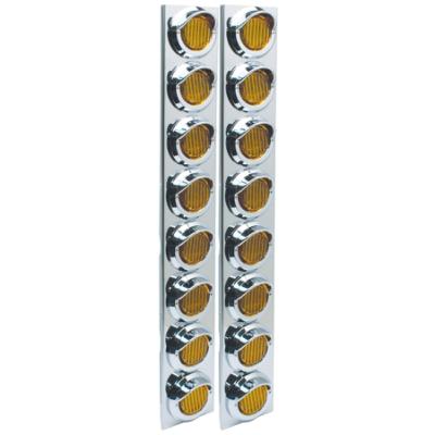 8 LED Sealed Air Cleaner Light Assembly, Amber 2-Pack