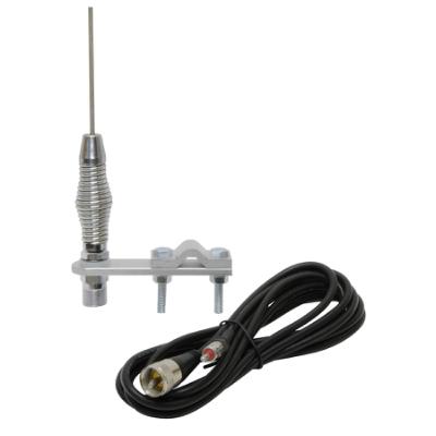 28 AM/FM Mirror Mount Stainless Steel Antenna Kit with 2 Shock Spring