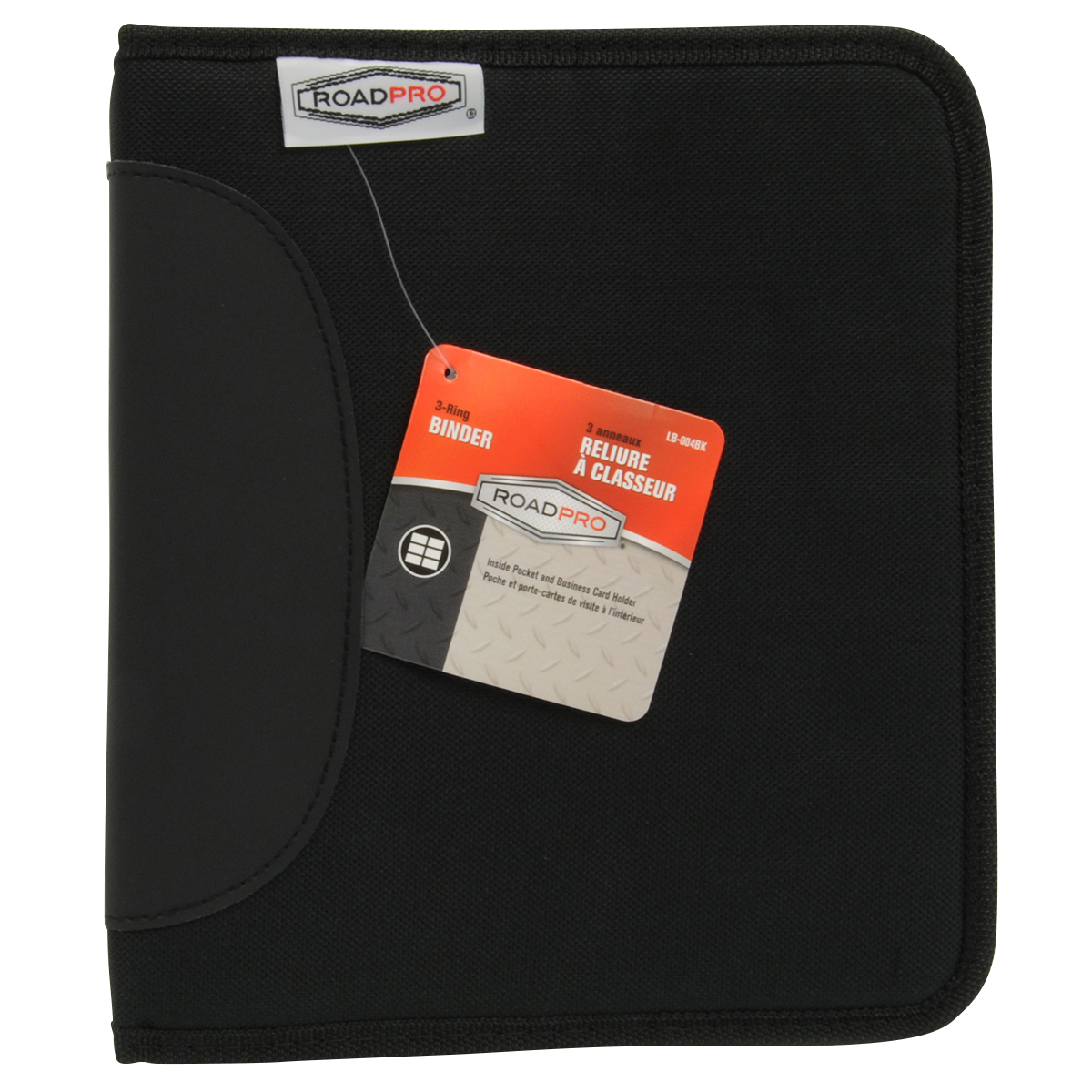 RoadPro 3-Ring Binder for Loose-Leaf Log Sheets, Black